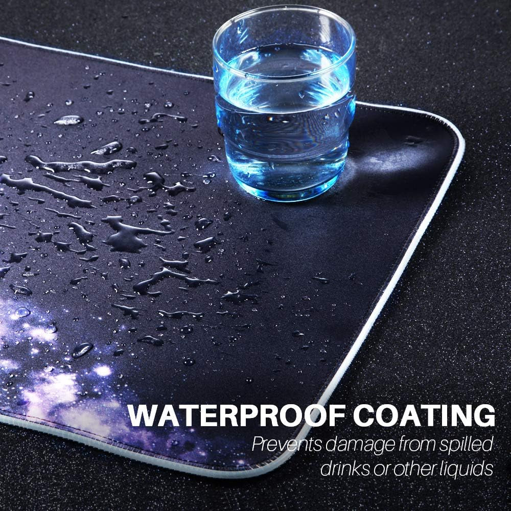 Large RGB Gaming Mouse Pad 14 Modes Oversized Glowing Led Extended Mousepad, Anti-Slip Rubber Base and Waterproof Surface, Extra Large Soft Led Computer Keyboard Mouse Mat - 31.5 X 11.8In