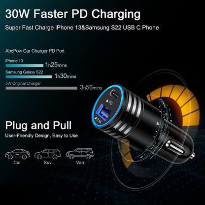 Fast USB C Car Charger